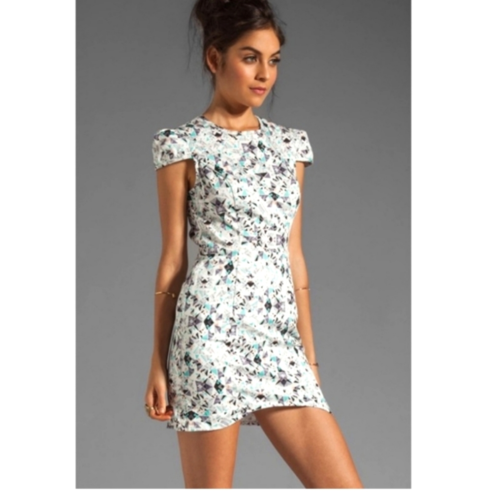 Finders Keepers Dream People Dress Medium Geo Print Ivory Size Medium